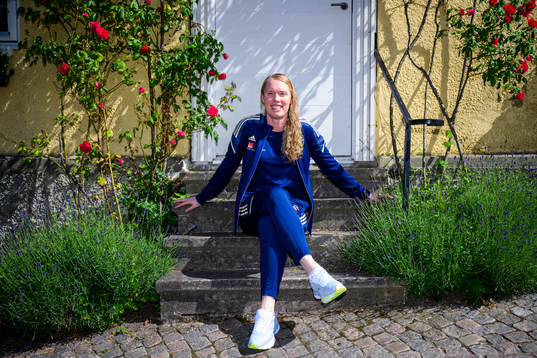 Goalkeeper Hedvig Lindahl poses for a portrait