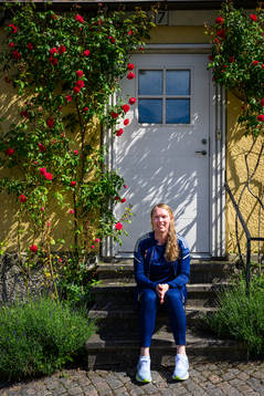 Goalkeeper Hedvig Lindahl poses for a portrait