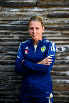Goalkeeper Jennifer Falk poses for a portrait