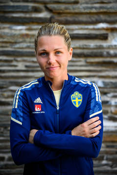 Goalkeeper Jennifer Falk poses for a portrait