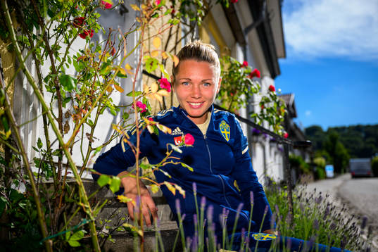 Goalkeeper Jennifer Falk poses for a portrait