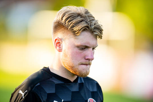 Hittarps målvakt Andreas Alexandersson deppar