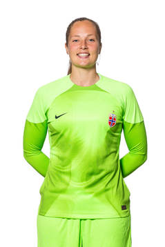 Goalkeeper Aurora Mikalsen of the Norwegian women’s