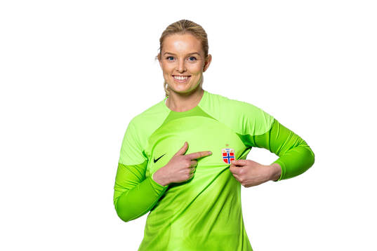 Goalkeeper Guro Pettersen of the Norwegian women’s