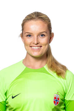 Goalkeeper Guro Pettersen of the Norwegian women’s