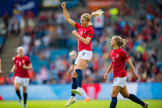 Ada Martine Stolsmo Hegerberg of Norway celebrates