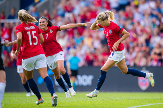Ada Martine Stolsmo Hegerberg of Norway celebrates