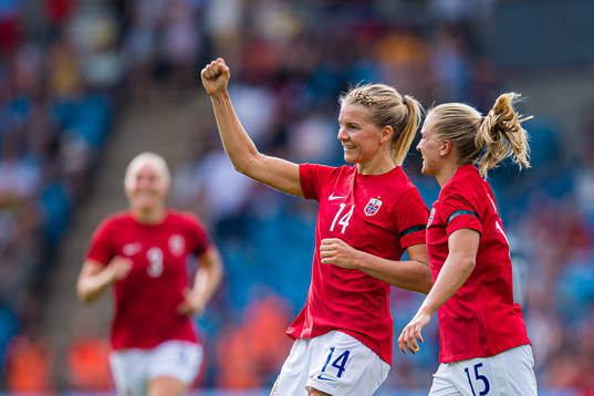 Ada Martine Stolsmo Hegerberg of Norway celebrates