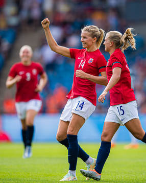 Ada Martine Stolsmo Hegerberg of Norway celebrates