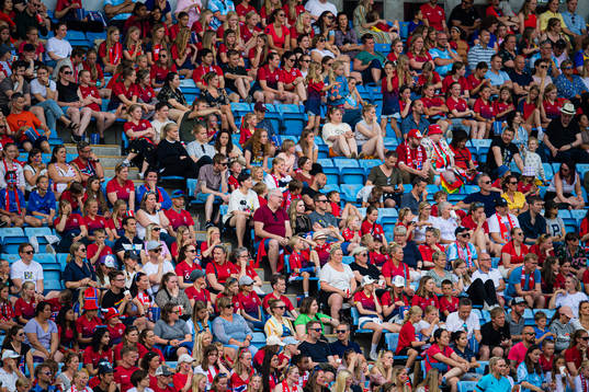 Spectators in the stands