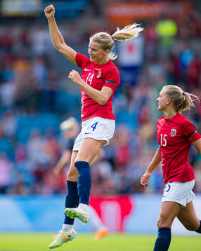 Ada Martine Stolsmo Hegerberg of Norway celebrates