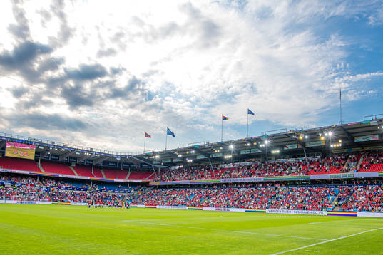 Spectators in the stands