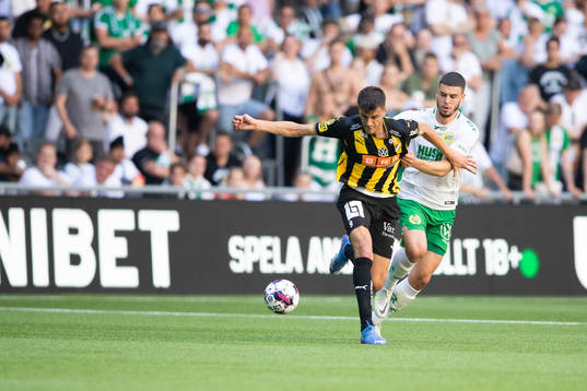 Häckens Alexander Jeremejeff och Hammarbys Edvin Kurtulus