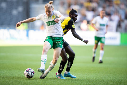 Hammarbys Gustav Ludwigson och Häckens Blair Turgott