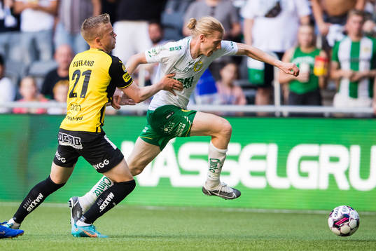 Häckens Tomas Totland och Hammarbys Gustav Ludwigson