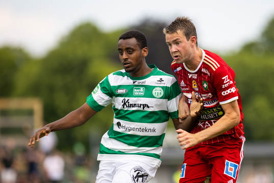 Västerås SKs Theodore Rask och Skövde AIKs Mikael Mörk