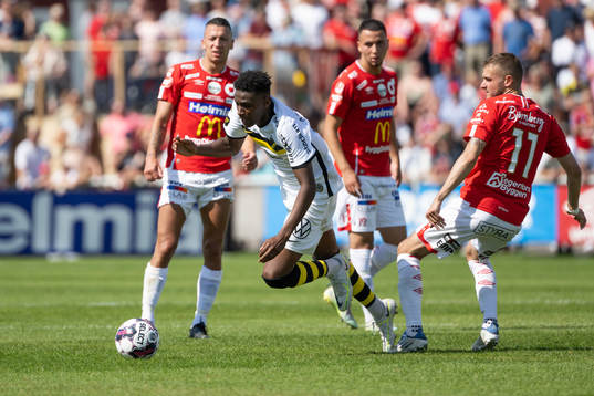 s Amar Abdirahman Ahmed Fatah och Degerfors Christos Gravius