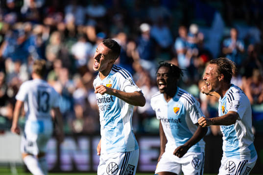 Djurgårdens Haris Radetinac jublar