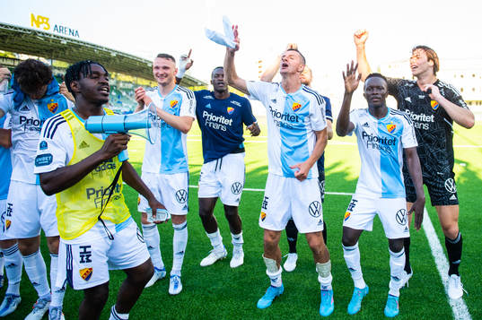 Djurgårdens spelare jublar