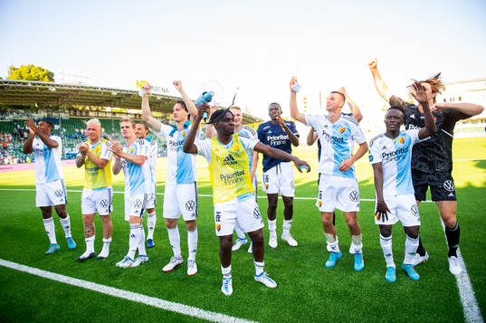 Djurgårdens spelare jublar
