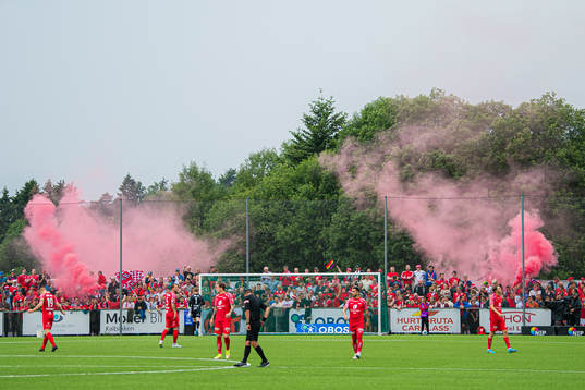 Spectators in the stands