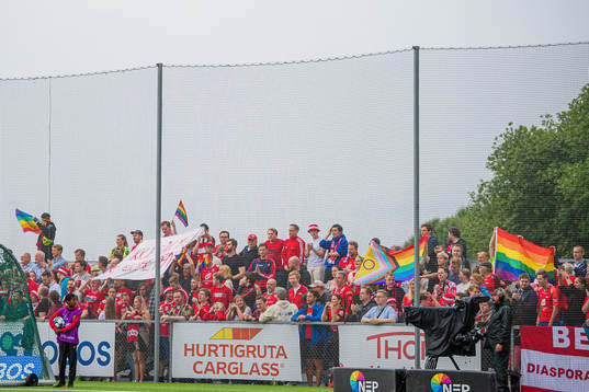 Spectators in the stands