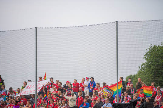 Spectators in the stands