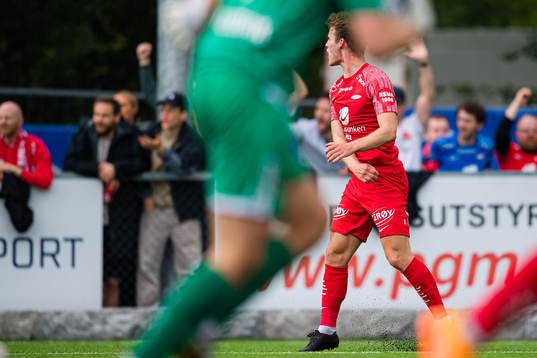 Ole Didrik Blomberg of Brann reacts