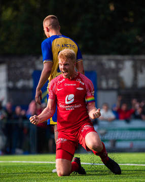 Sivert Heltne Nilsen of Brann celebrates