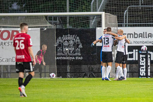 Landskronas spelare jublar
