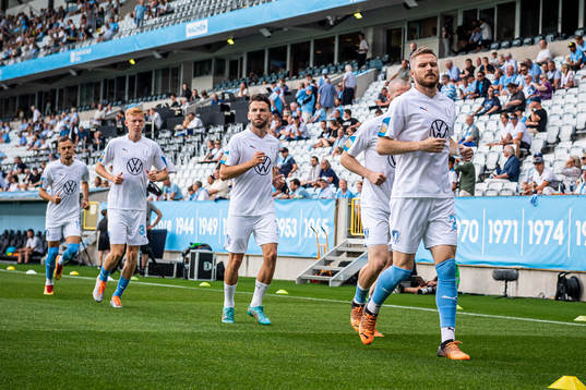 Malmö FFs Veljko Birmancevic, Hugo Larsson, Erdal Rakip