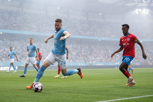 Malmö FFs Lasse Nielsen och Helsingborgs Taha Ali