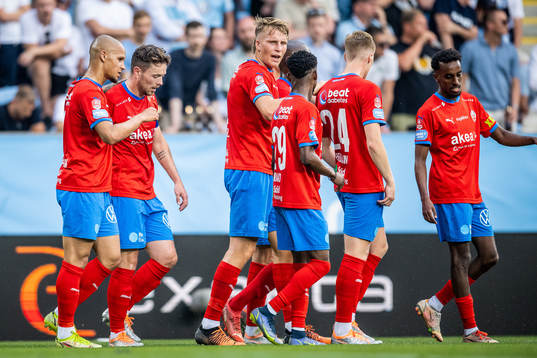 Helsingborgs spelare jublar