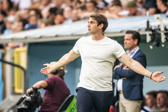 Malmö FFs tränare Milos Milojevic reagerar