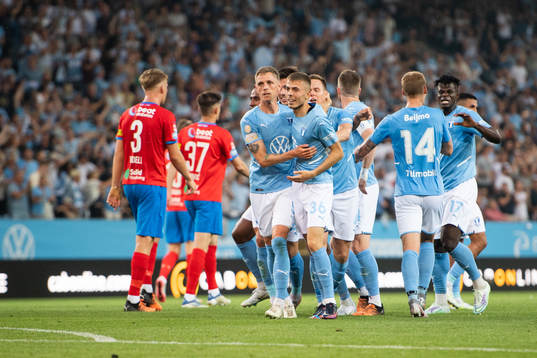 Malmö FFs Patriot Sejdiu jublar