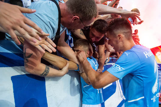 Malmö FFs Patriot Sejdiu jublar