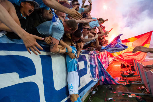 Malmö FFs Patriot Sejdiu jublar 2-1