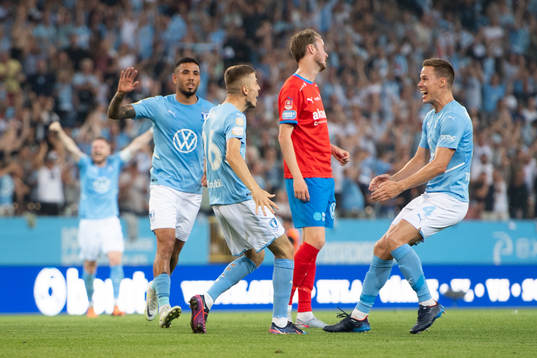 Malmö FFs Patriot Sejdiu jublar