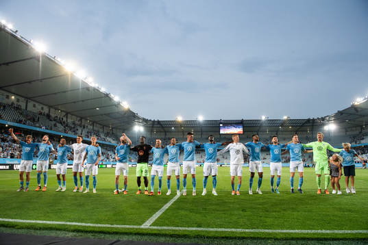 Malmö FFs spelare jublar