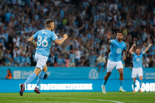 Malmö FFs Patriot Sejdiu jublar