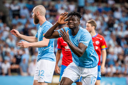 Malmö FFs Malik Abubakari deppar