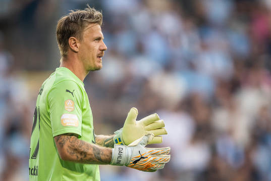 Malmö FFs målvakt Johan Dahlin