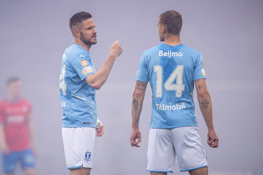 Malmö FFs Lasse Nielsen och Felix Beijmo