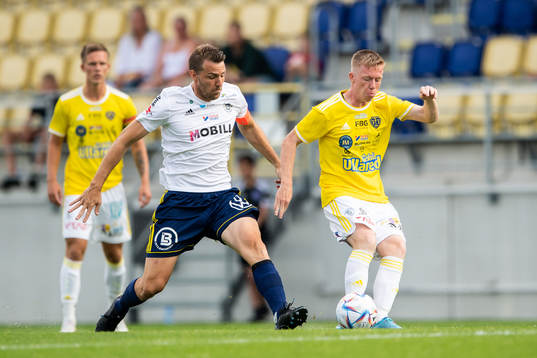 Ängelholms Johan Oremo och Falkenbergs Lucas Sibelius
