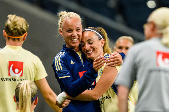 Caroline Seger and Kosovare Asllani