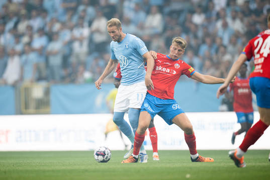 Malmö FFs Ola Toivonen och Helsingborgs Casper Widell