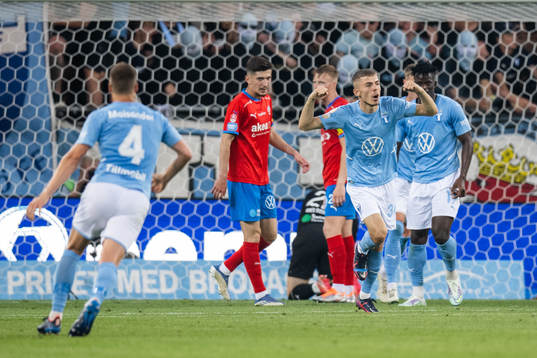 Malmö FFs Patriot Sejdiu jublar