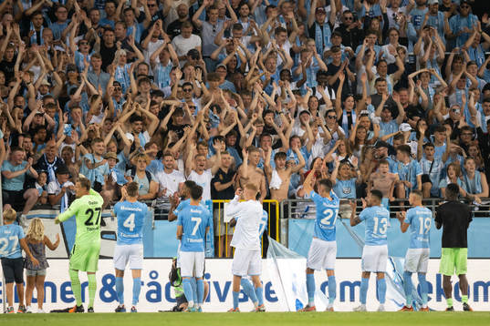 Malmö FFs spelare jublar