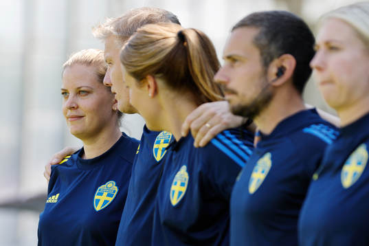 Caroline Sjöblom, head coach of Sweden. the UEFA Womens