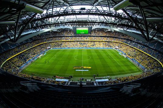 View over Friends Arena at lineup